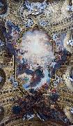 Giovanni Battista Gaulli Called Baccicio The Worship of the Holy Name of Jesus, with Gianlorenzo Bernini, on the ceiling of the nave of the Church of the Jesus in Rome. oil painting artist